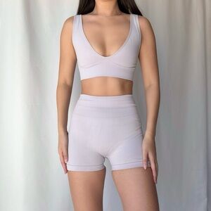 Aleur Lilac Workout Short Set